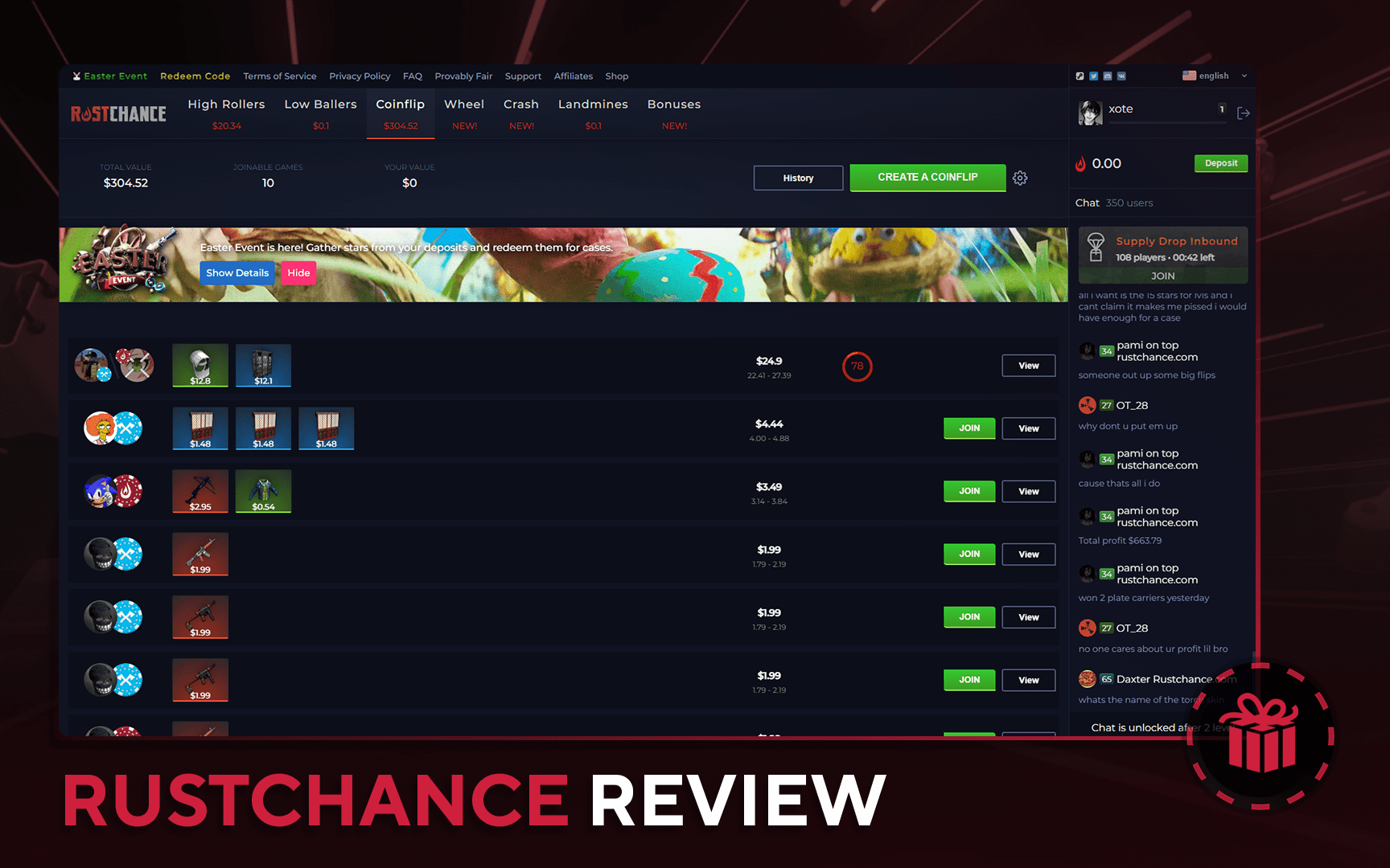RustChance Review in 2026 - Pros and Cons - Free Bonus Code