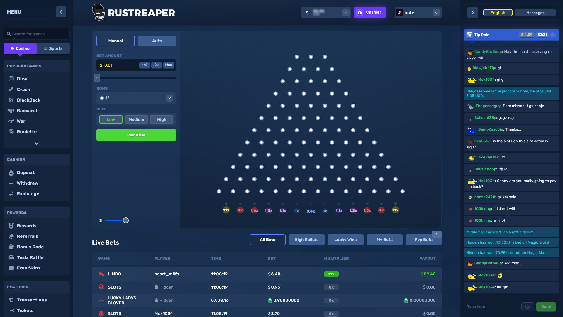 RustReaper Plinko ScreenShot