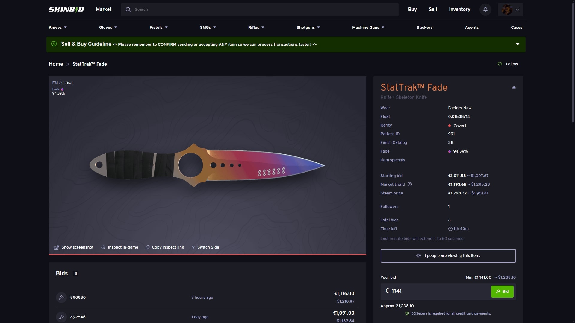 SkinBid ScreenShot 4