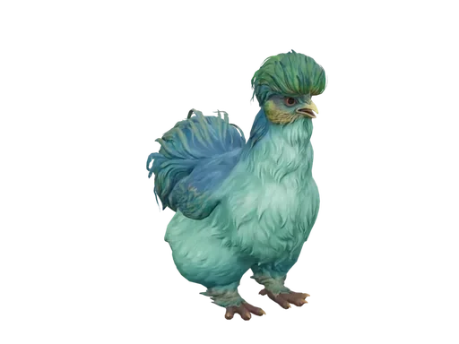 Pet Chicken | Silkie (Aqua With Yellow)
