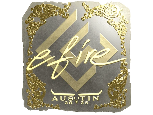 Sticker | efire (Gold) | Austin 2025