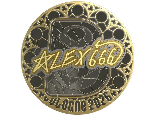 Sticker | alex666 (Gold) | Cologne 2026