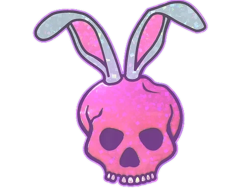 Skull Bunny (Glitter) | Sticker